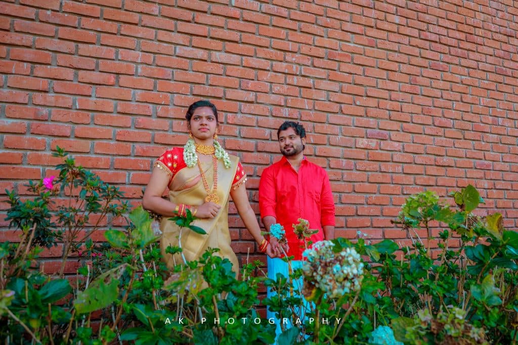 Couple portrait from 4K cinematic wedding teaser video in Coimbatore