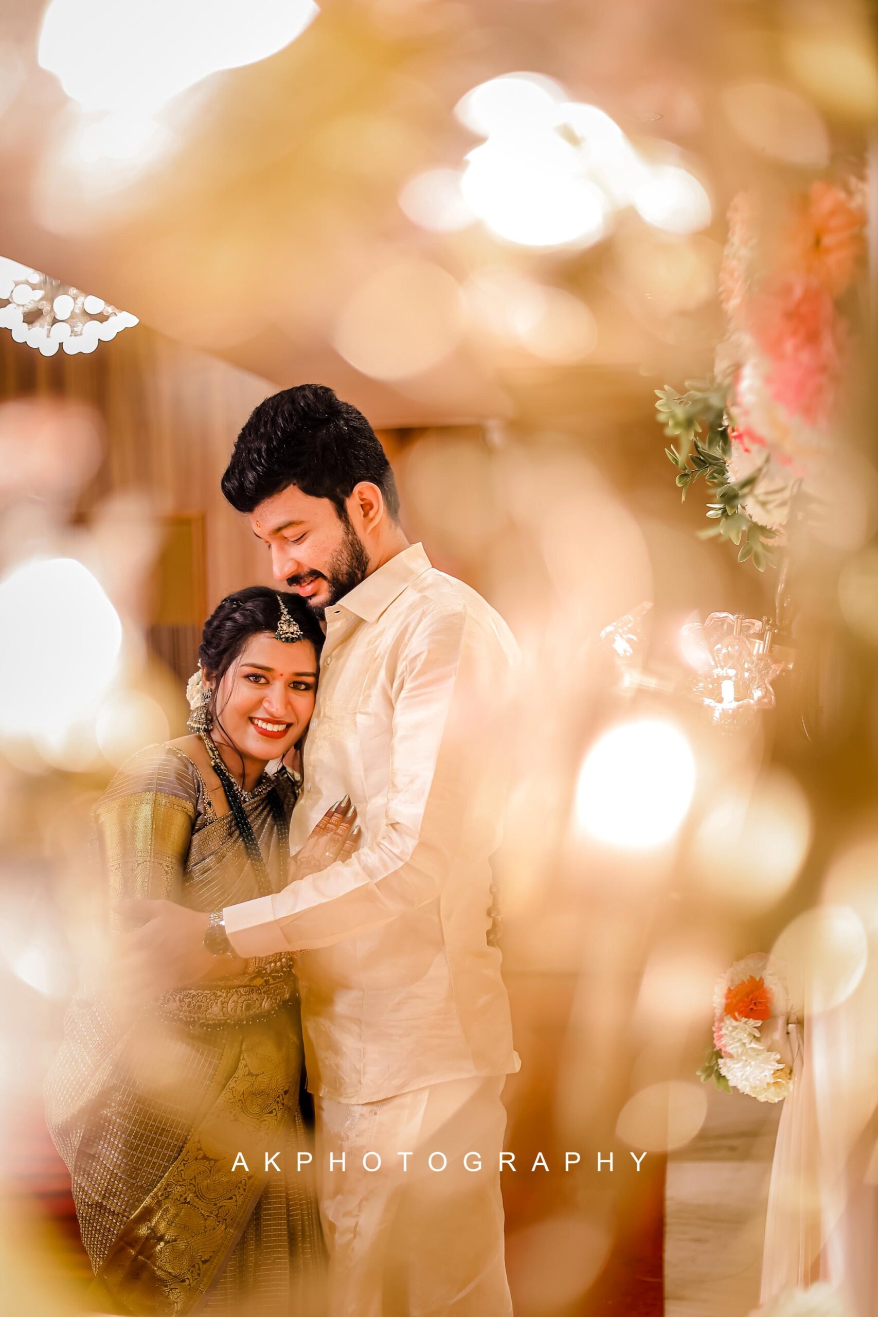 Pragathi & Shaikhiran's Enchanting Engagement Photoshoot in Coimbatore by AK Photography