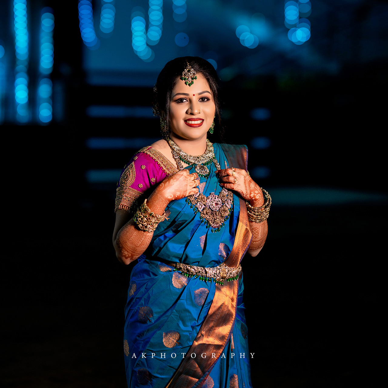 Wedding Photography: Capturing Devi and Gowtham's Magical Reception Moments in Namakkal by AK Photography