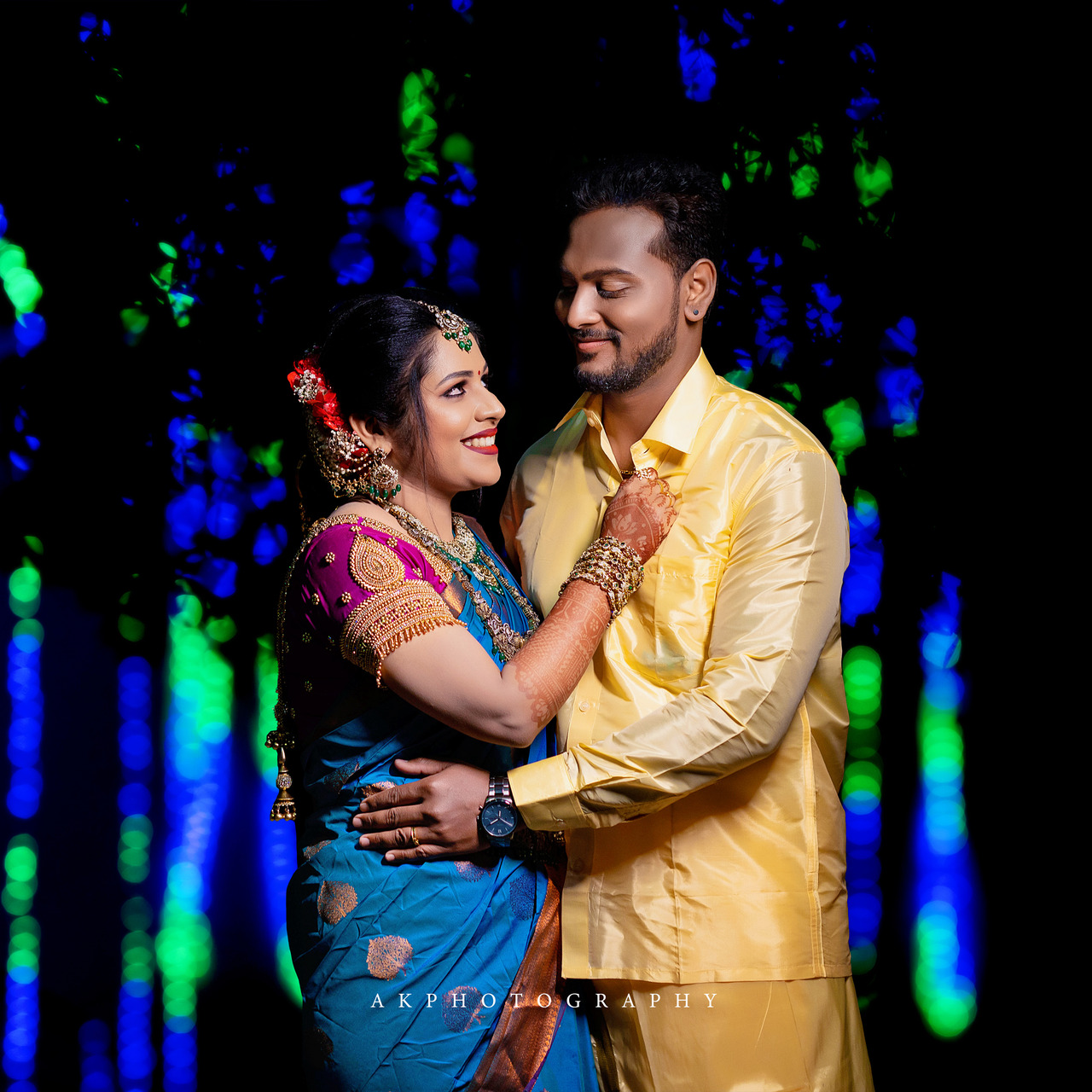 Wedding Photography: Capturing Devi and Gowtham's Magical Reception Moments in Namakkal by AK Photography