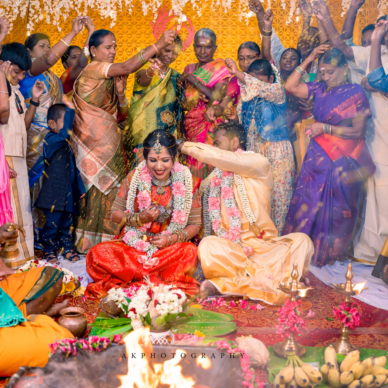 Wedding Photography: Capturing Devi and Gowtham's Magical Reception Moments in Namakkal by AK Photography