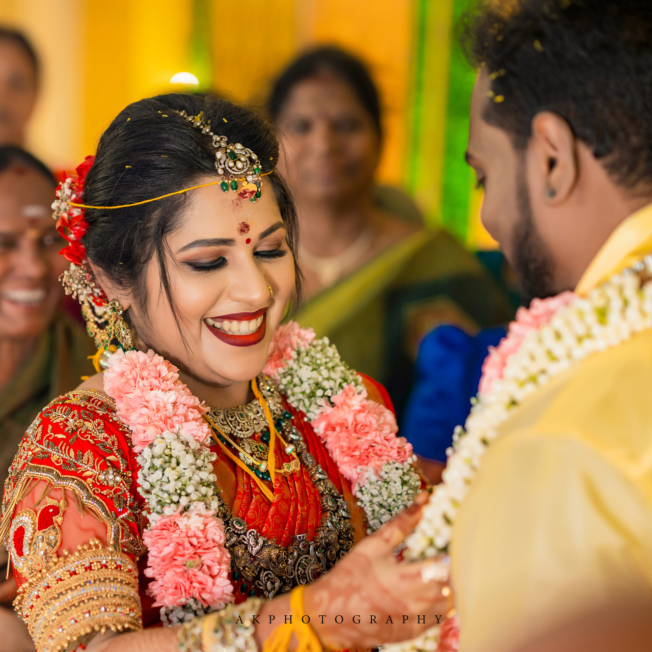 Wedding Photography: Capturing Devi and Gowtham's Magical Reception Moments in Namakkal by AK Photography